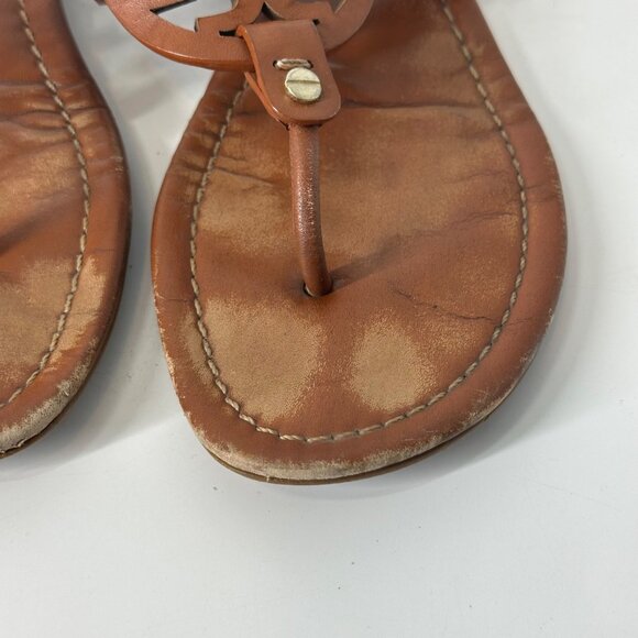 Tory Burch Brown Leather Miller Thong Sandals Size 8M - Picture 3 of 6